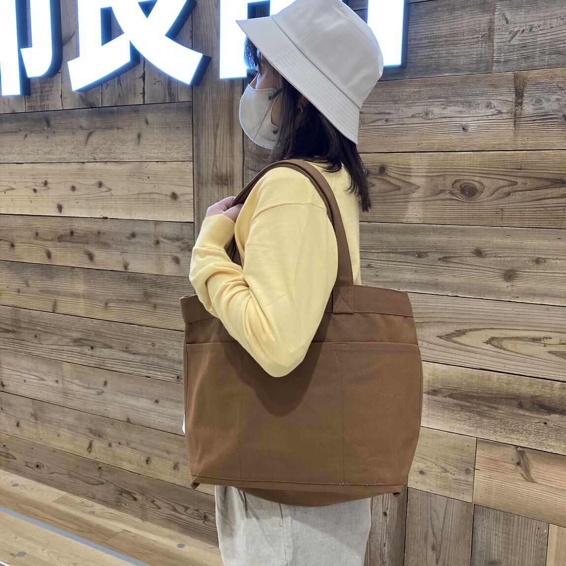 帆布横型トートバッグ2