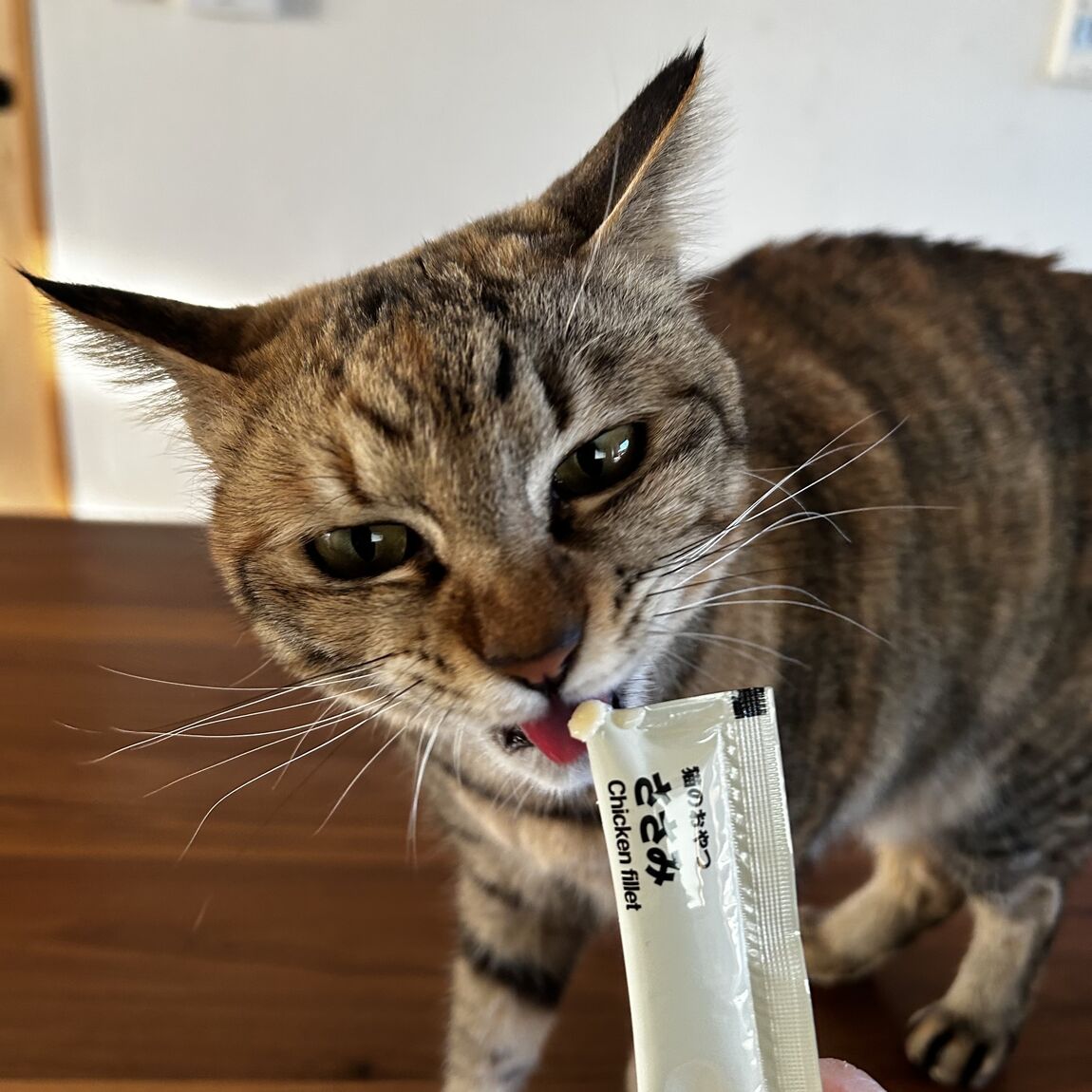 むぎおやつたべる