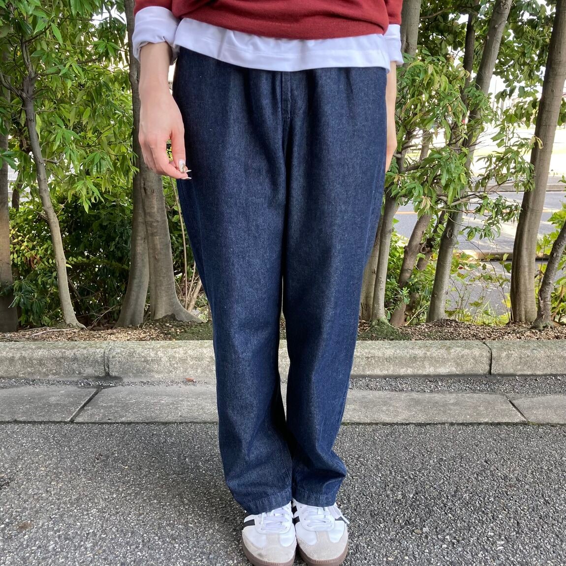 デニムイージーパンツ