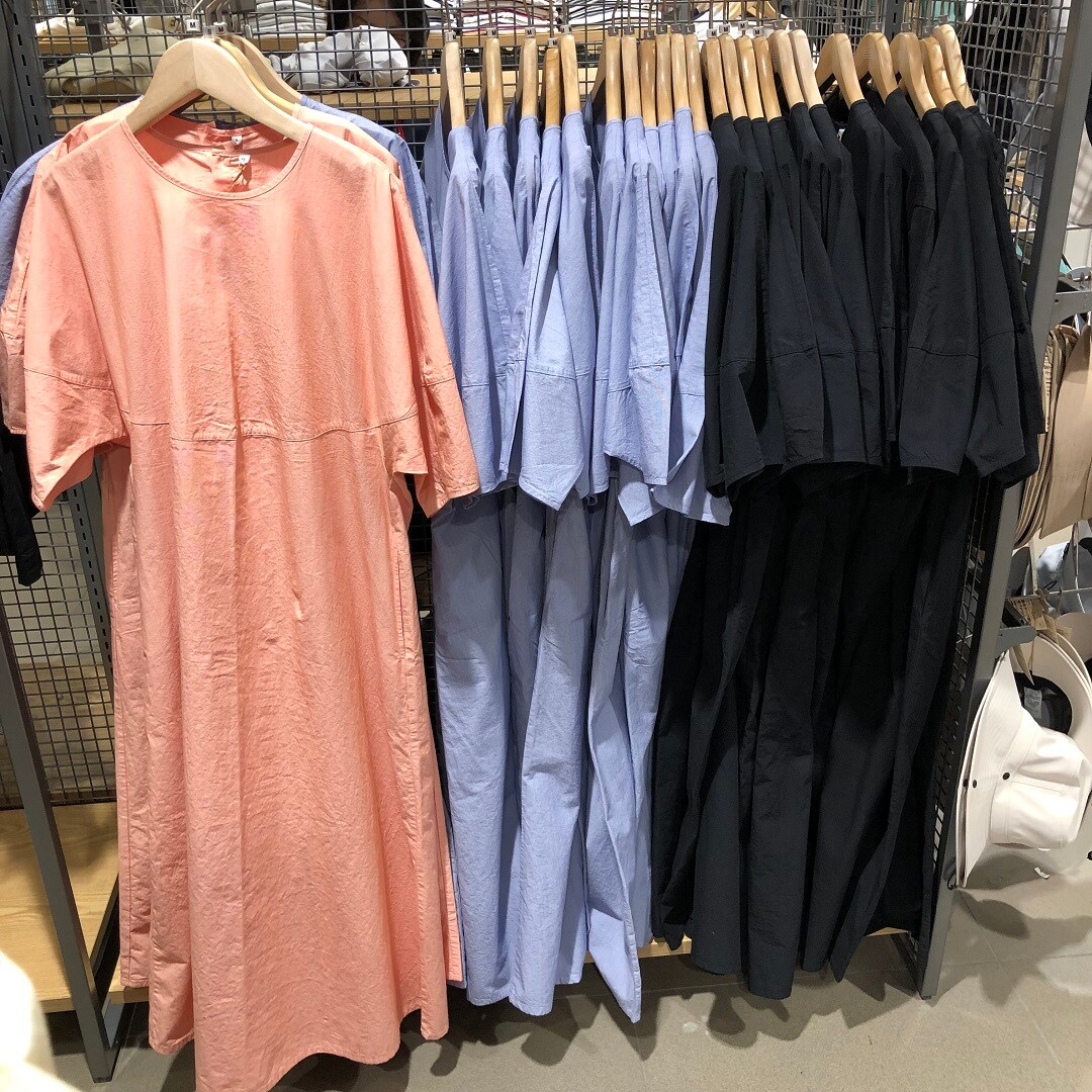 【無印良品500アトレヴィ巣鴨】涼感ワンピース黒