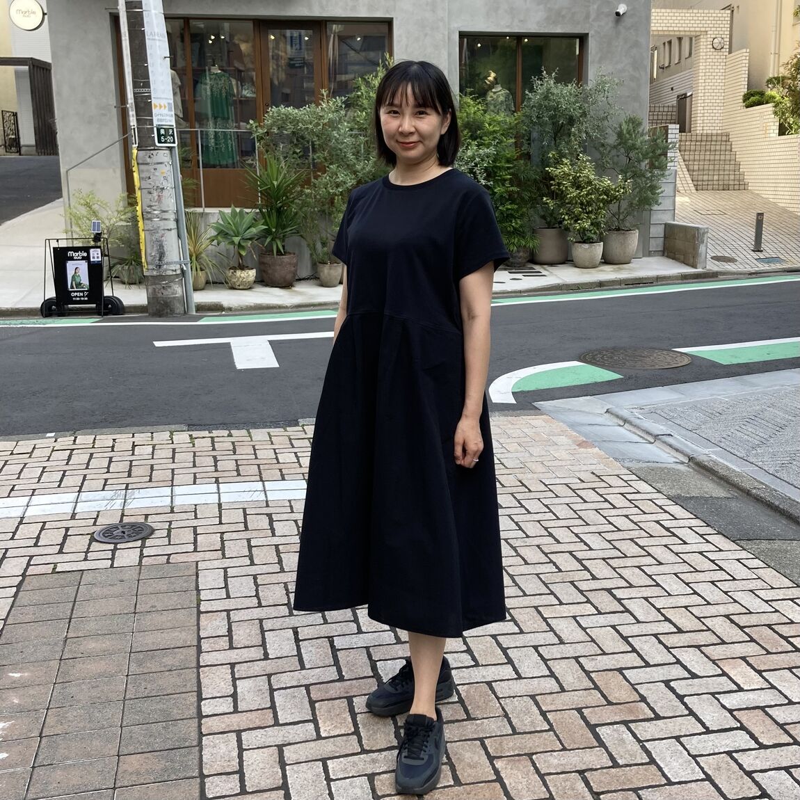 涼感半袖ワンピース