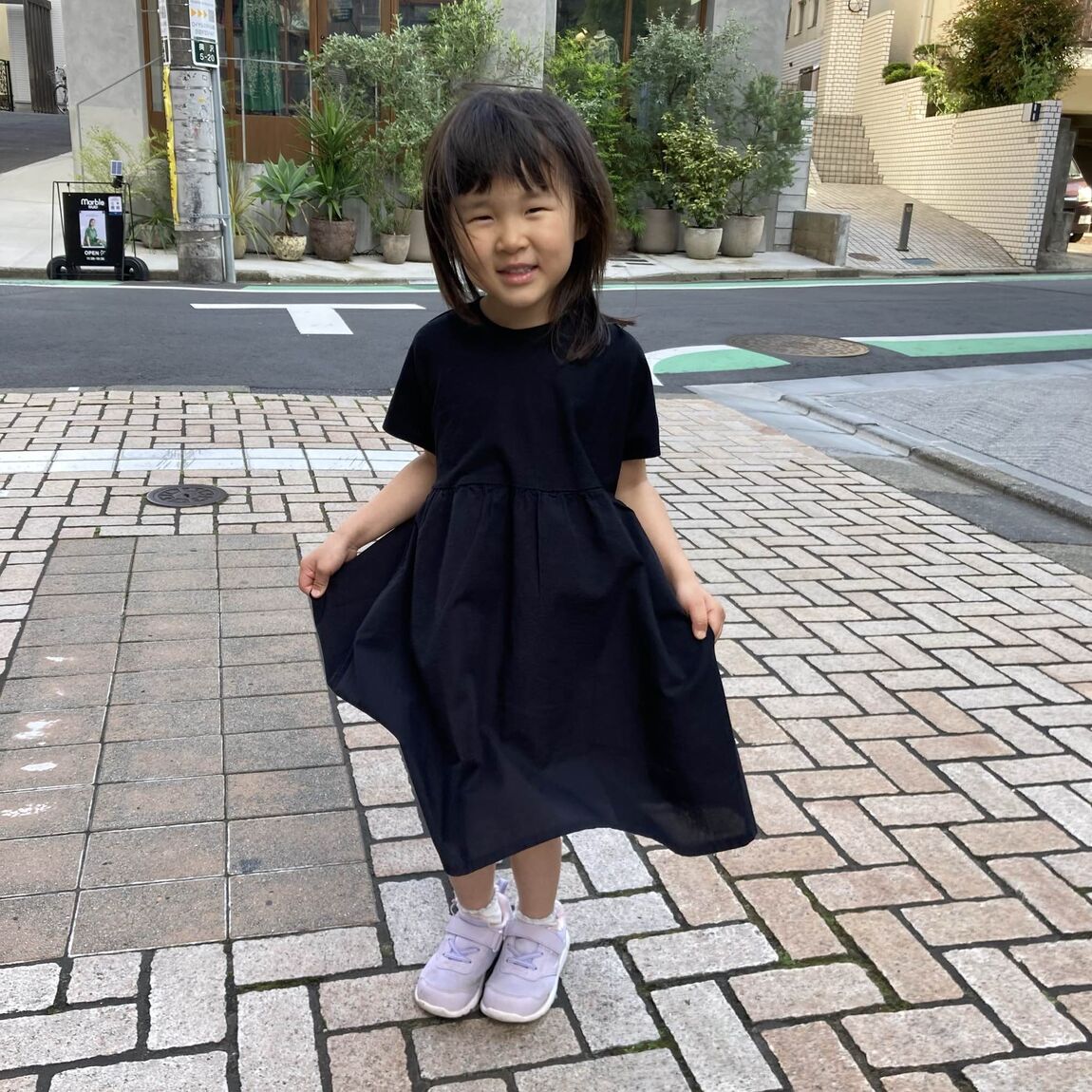 涼感プルオーバー半袖ワンピース