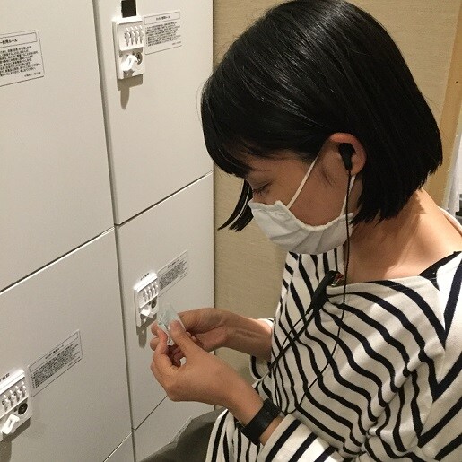磨き中