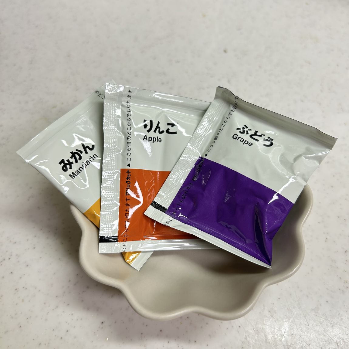 個包装になった100％ゼリー
