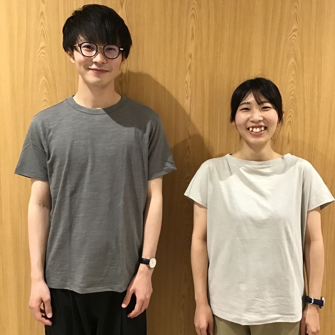 ムラ糸Tシャツ2人