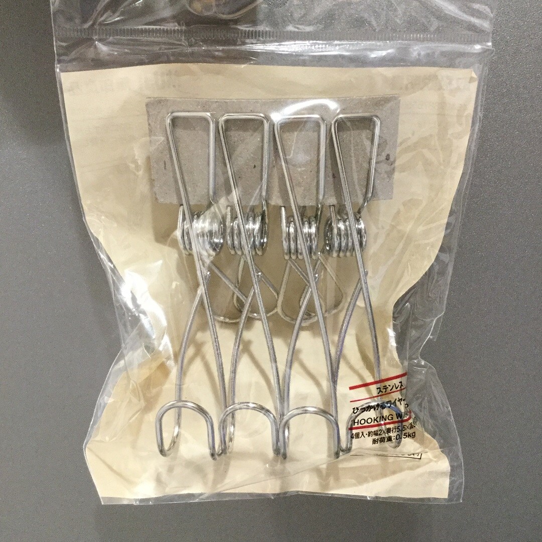 ステンレス　ひっかけるワイヤークリップ