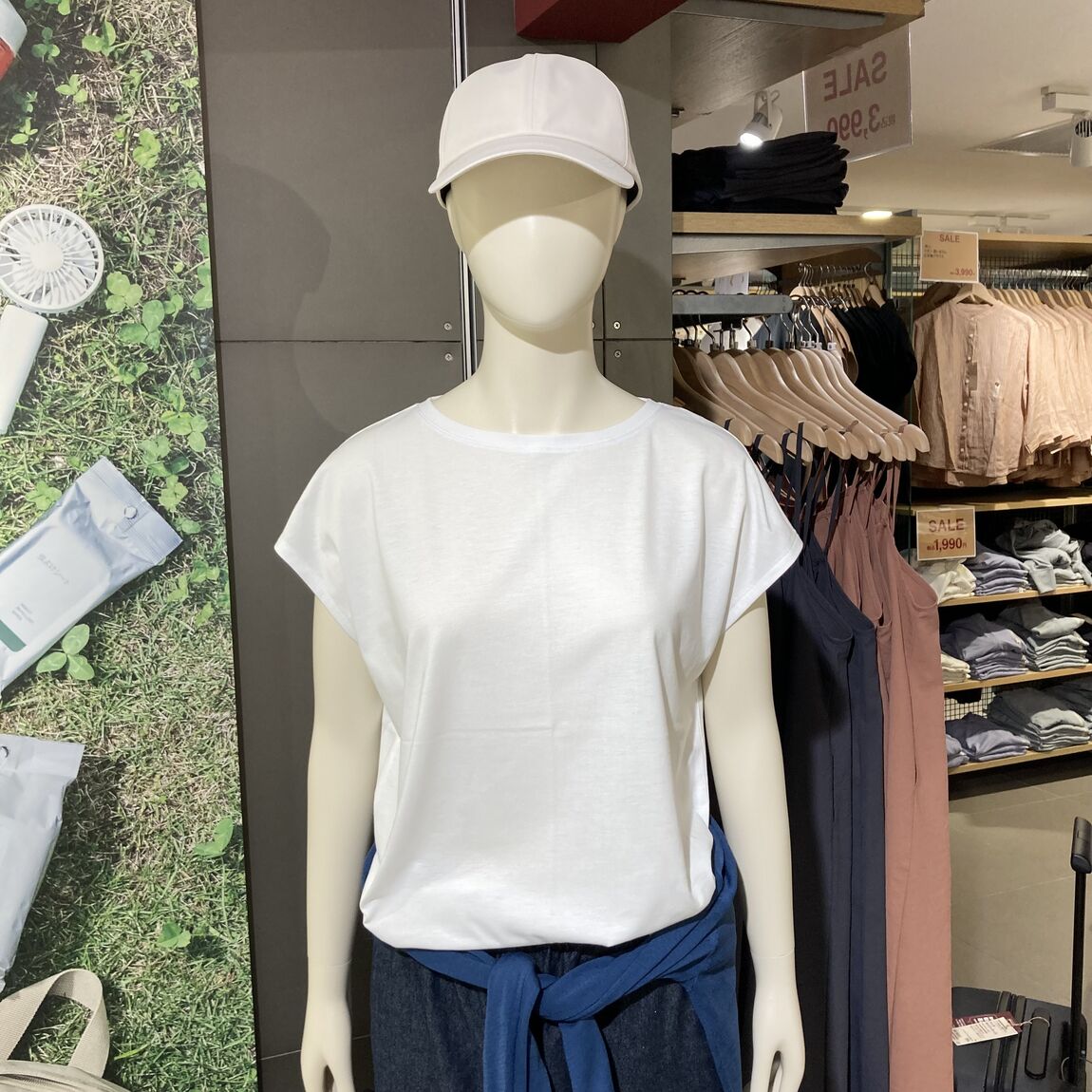【ラスカ茅ヶ崎】毎日着たくなる、天竺編みフレンチスリーブTシャツ_zIzJ01