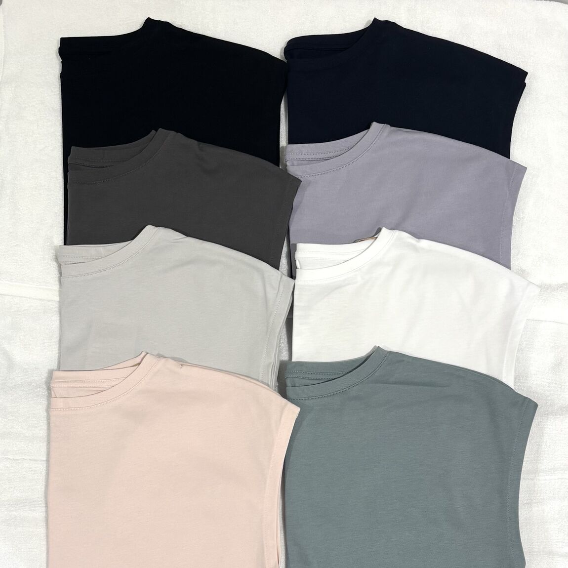 【ラスカ茅ヶ崎】毎日着たくなる、天竺編みフレンチスリーブTシャツ_AFhn01