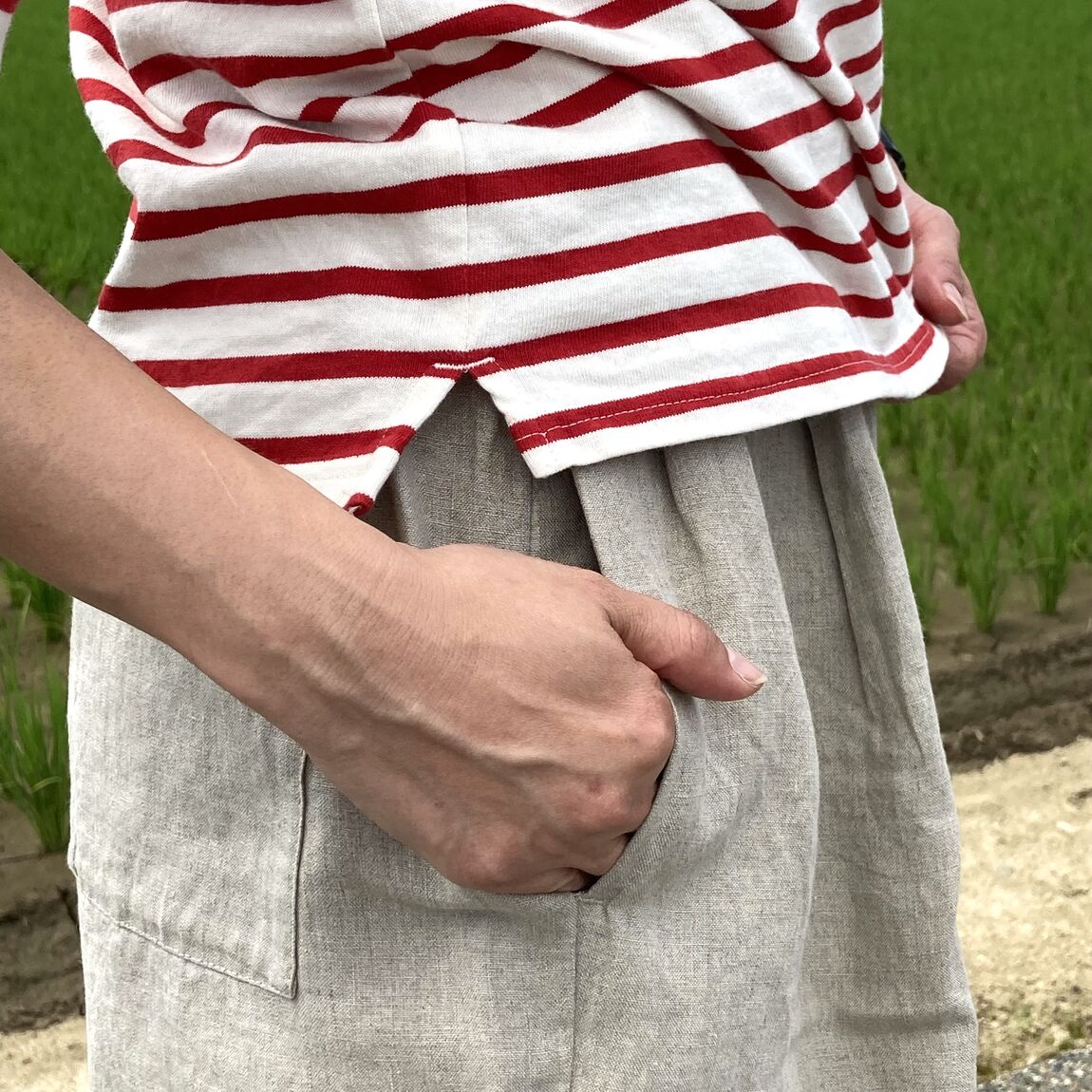 太番手五分袖Tシャツ