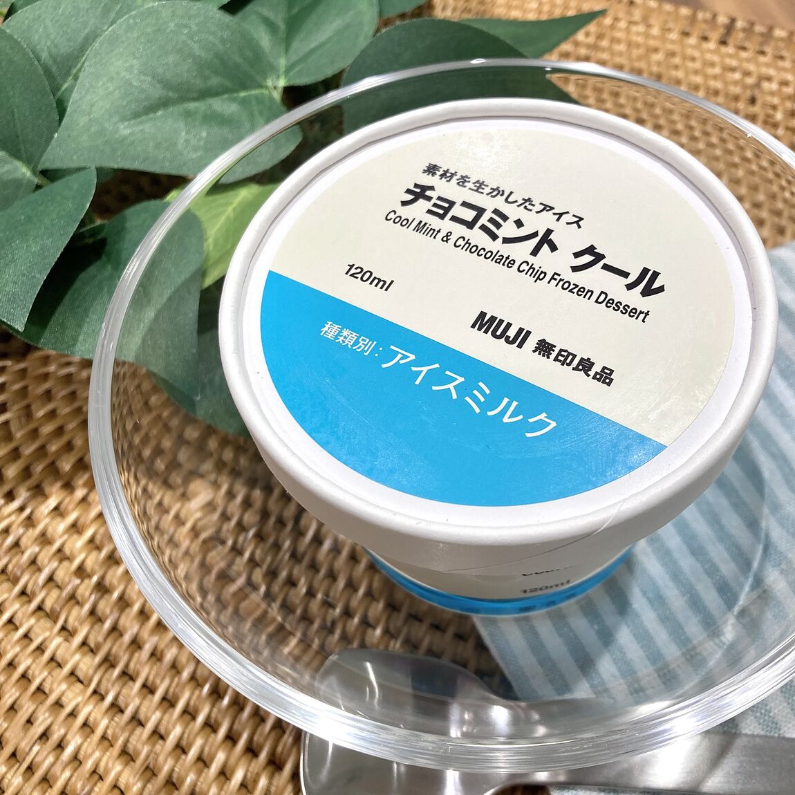 素材を生かしたアイス　チョコミント　クール