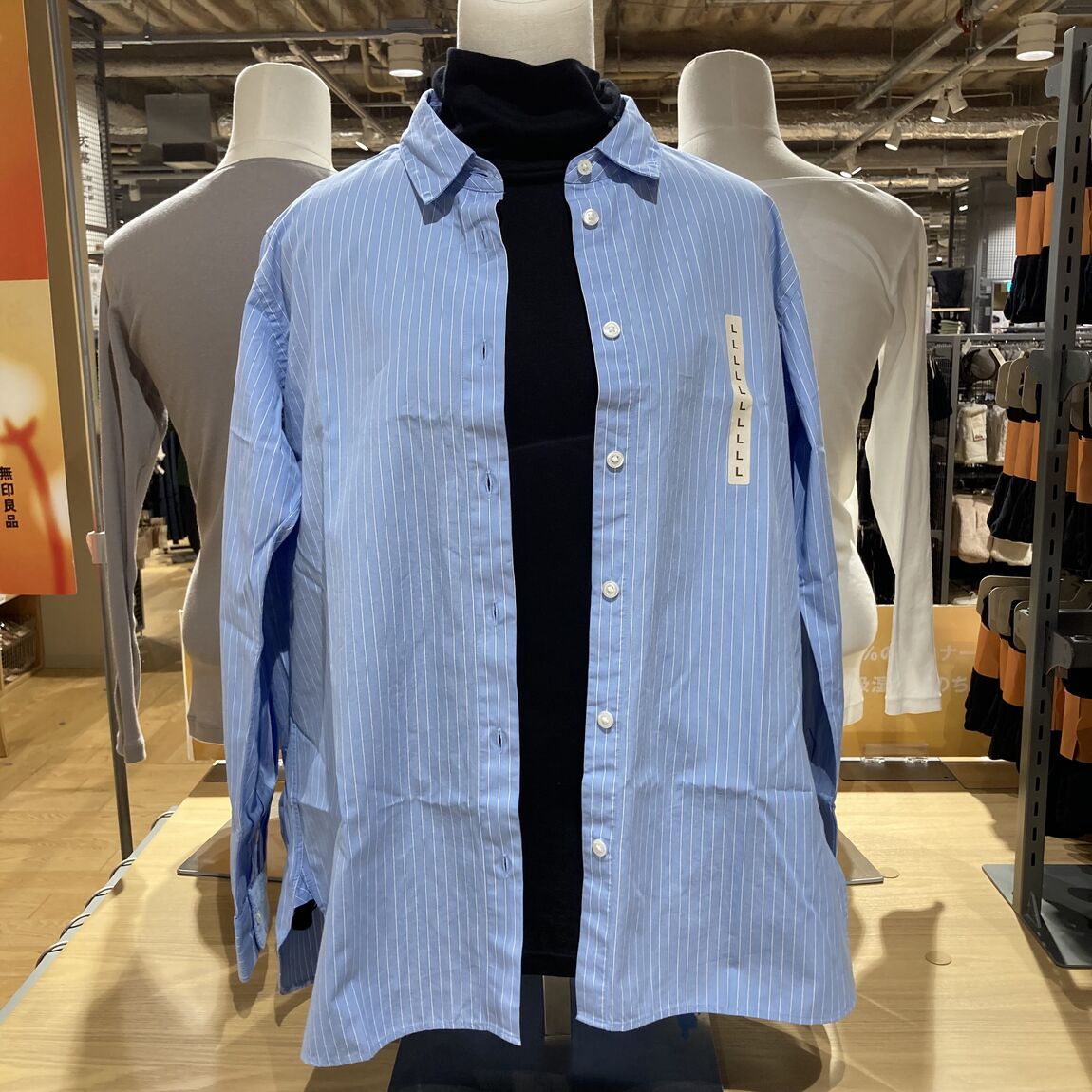 洗いざらしブロードレギュラーカラー長袖シャツの紹介