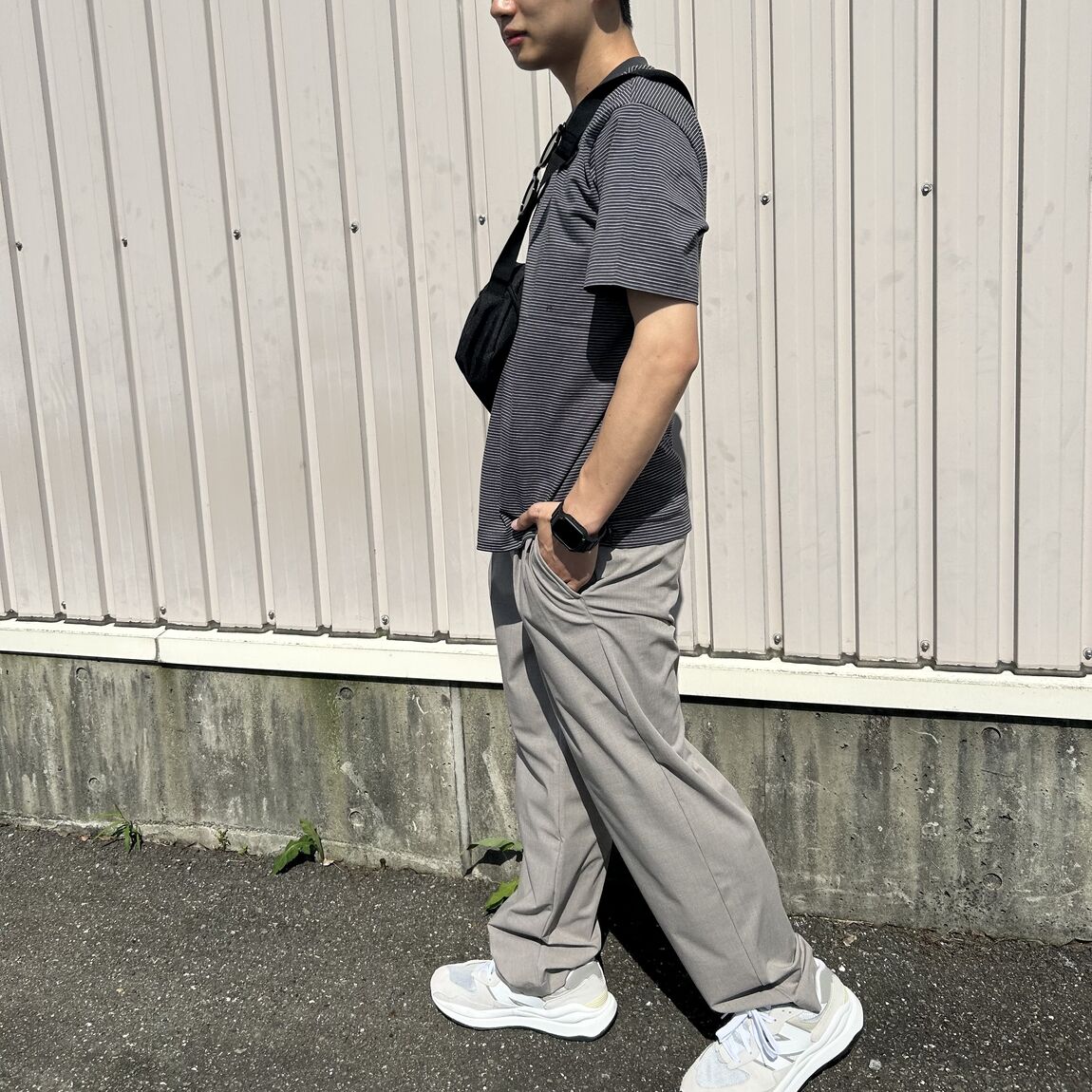 天竺編みクルーネック