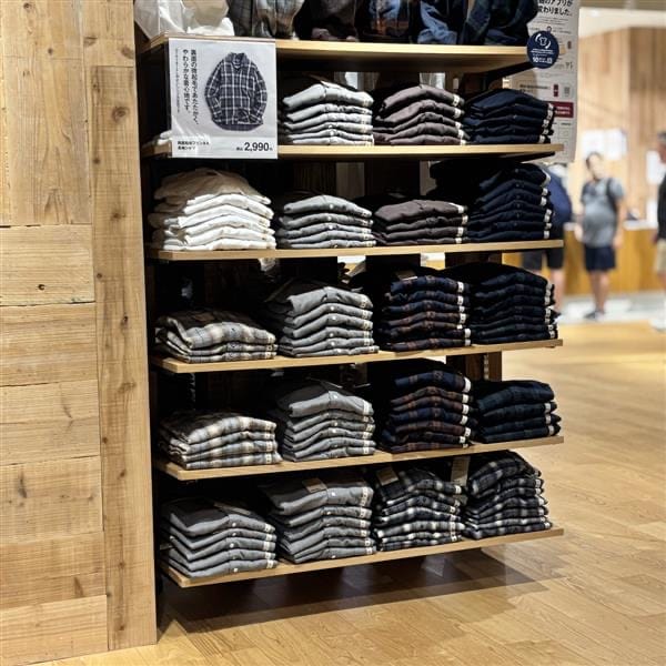 紳士フランネル長袖シャツの売り場画像
