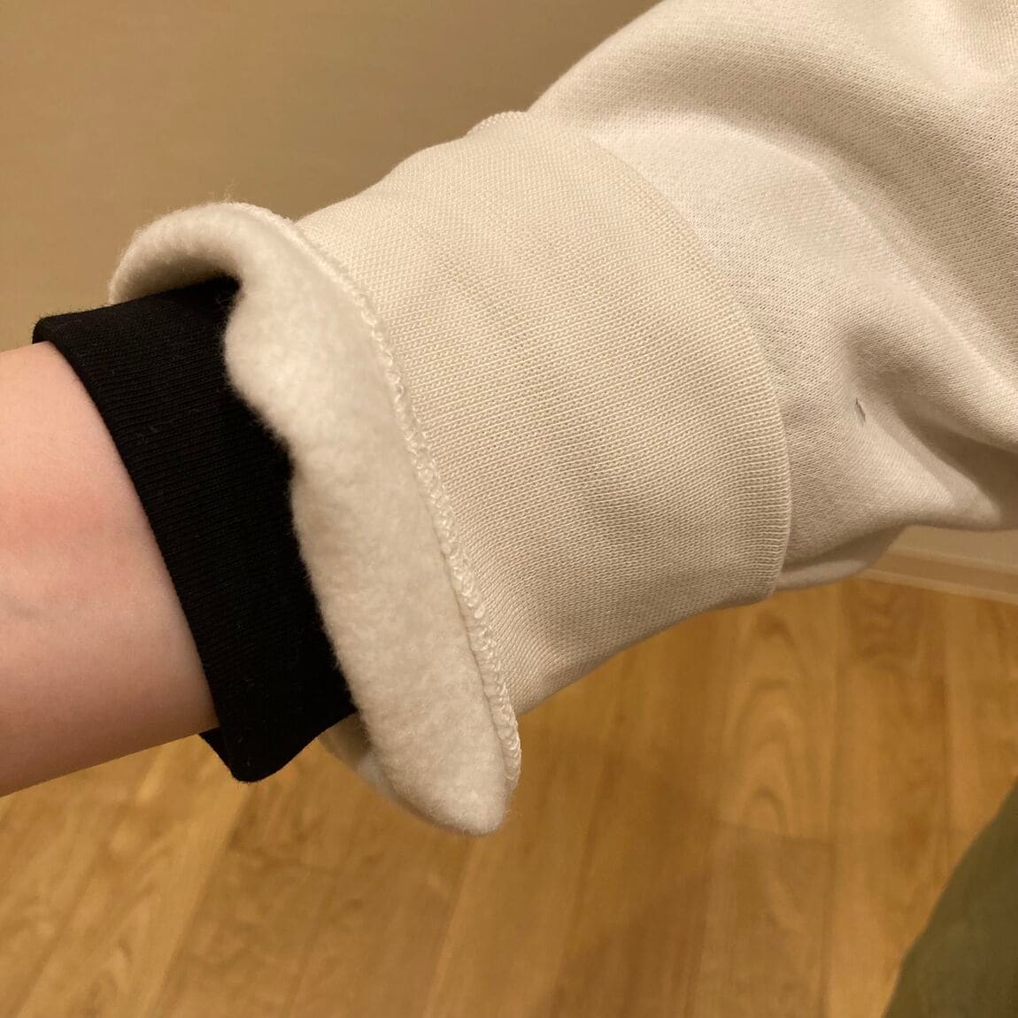 パーカー裏地の写真