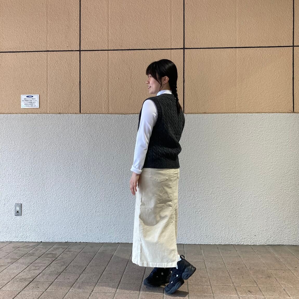 婦人　アンデスウールを使ったベスト
