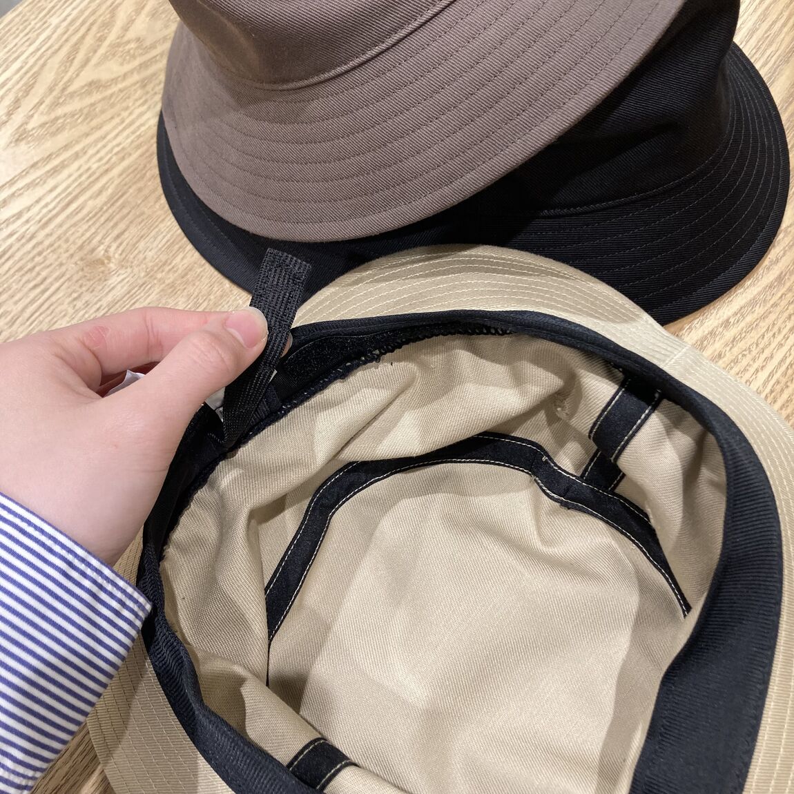 UVカットコットンツイルバケットハット