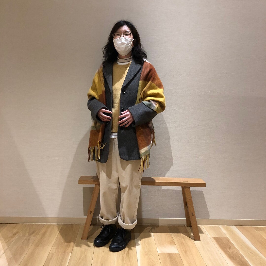 衣服着用写真　全身コート