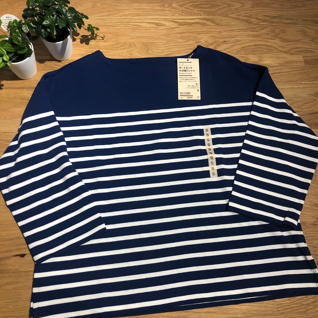 ボートネック七分袖Tシャツのご紹介