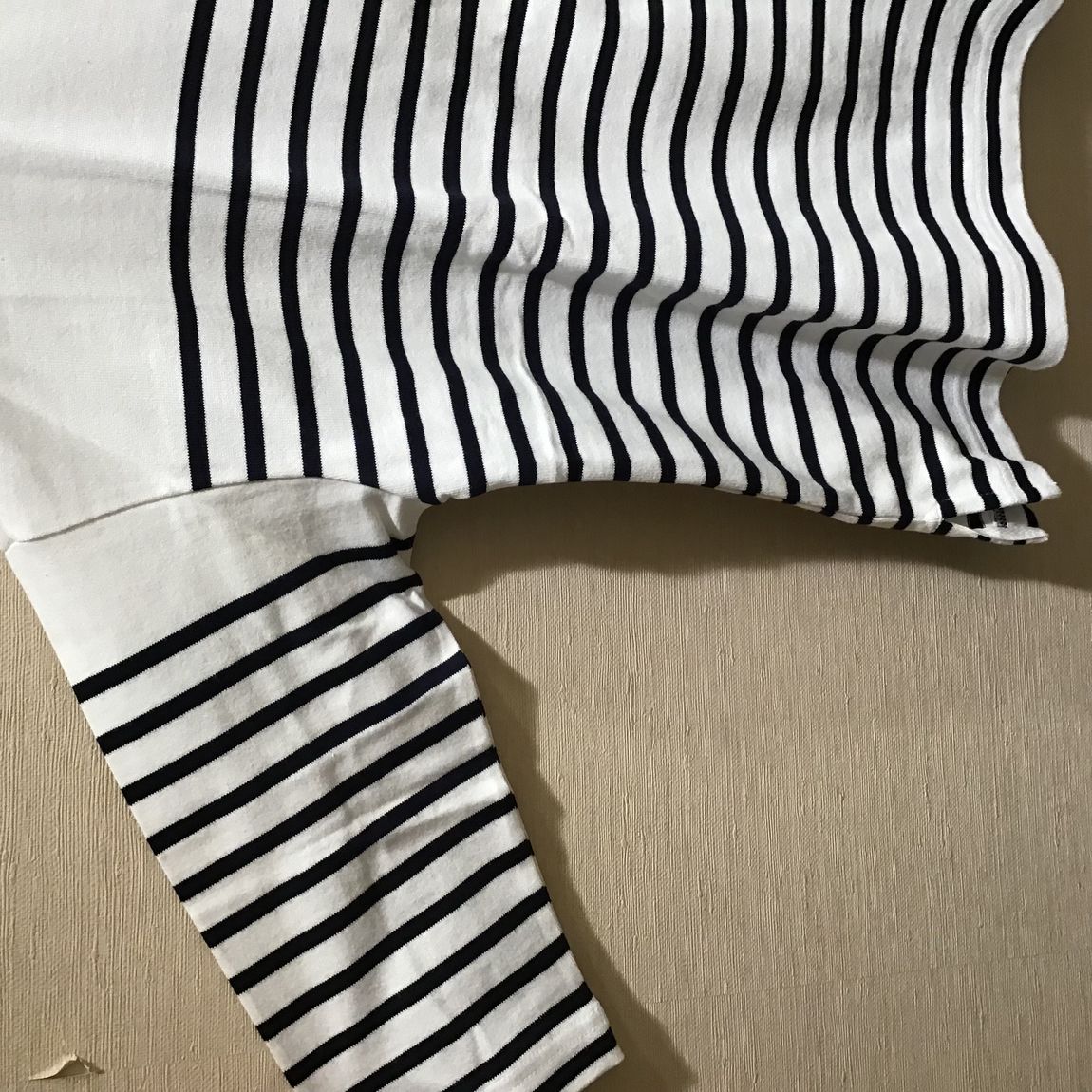 ​太番手天竺編みボートネック七分袖Ｔシャツ 
