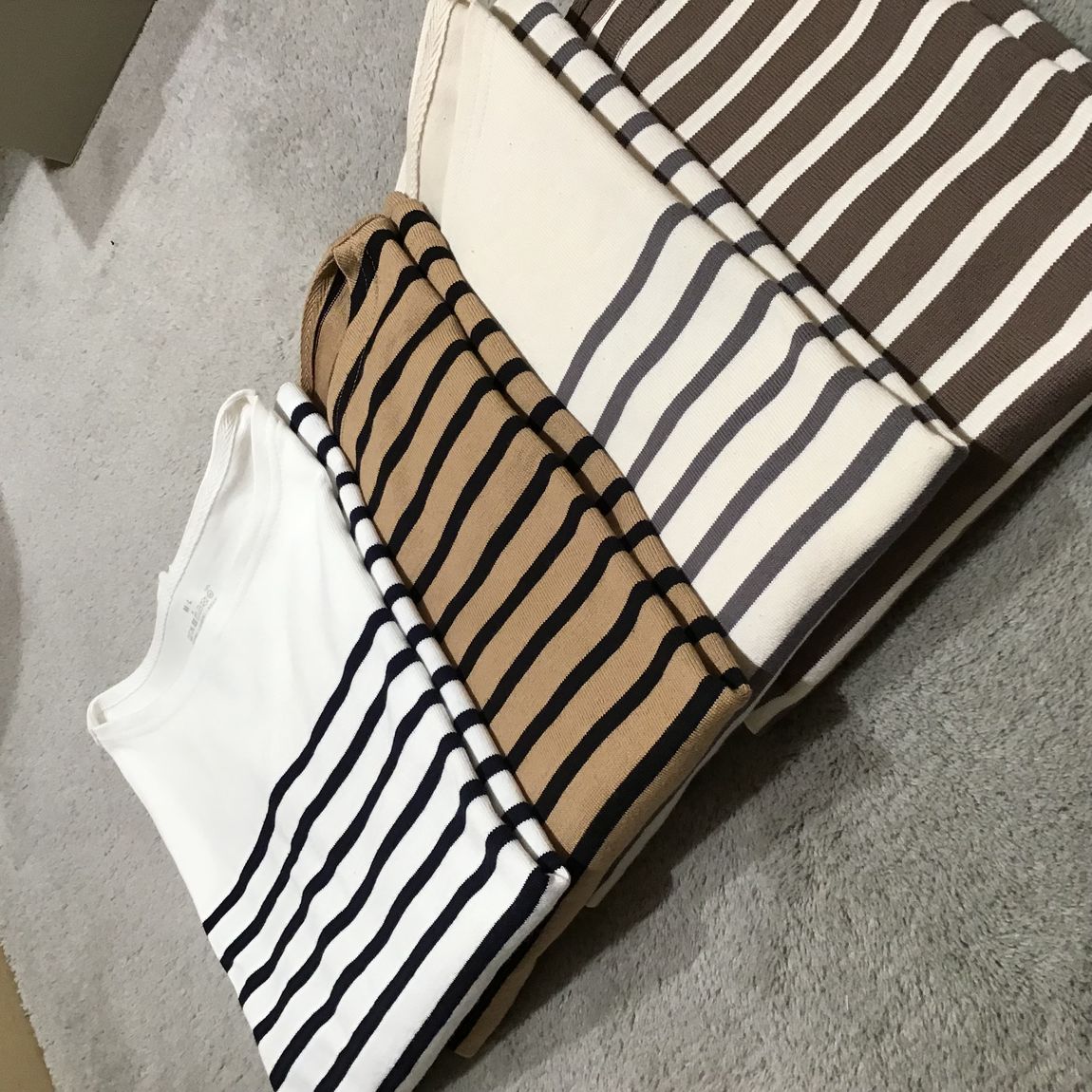 ​太番手天竺編みボートネック七分袖Ｔシャツ