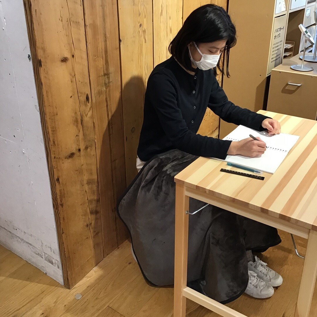 羽織れる電気ひざ掛け②