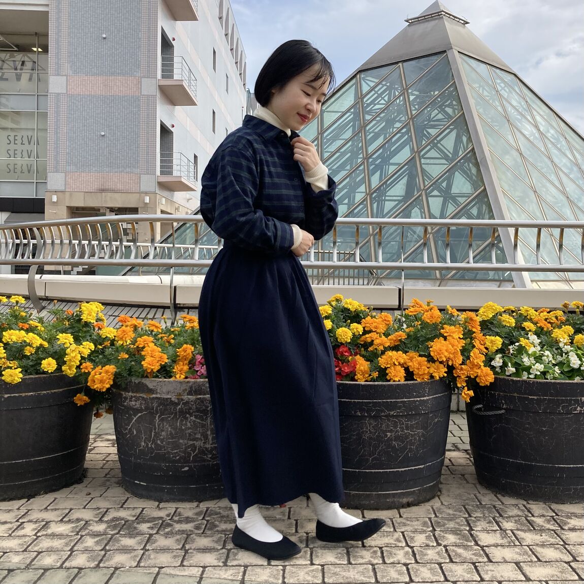 リブタートルネックセーター