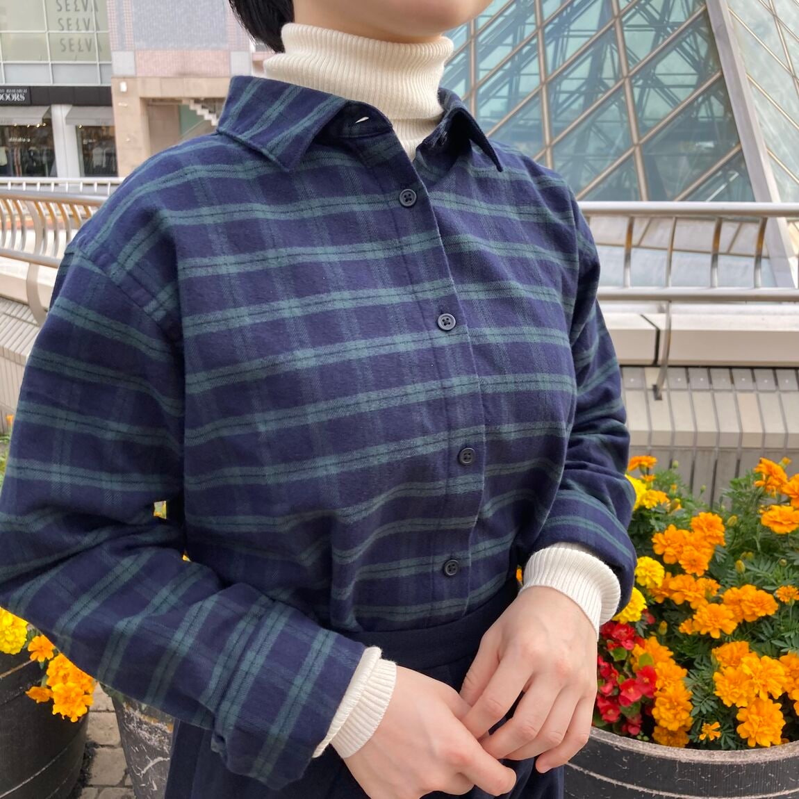 リブタートルネックセーター