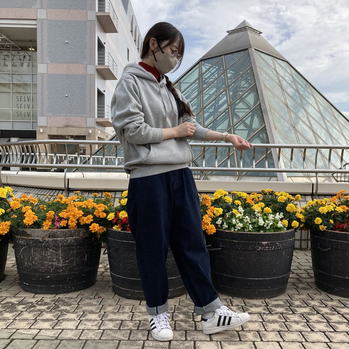 リブタートルネックセーター