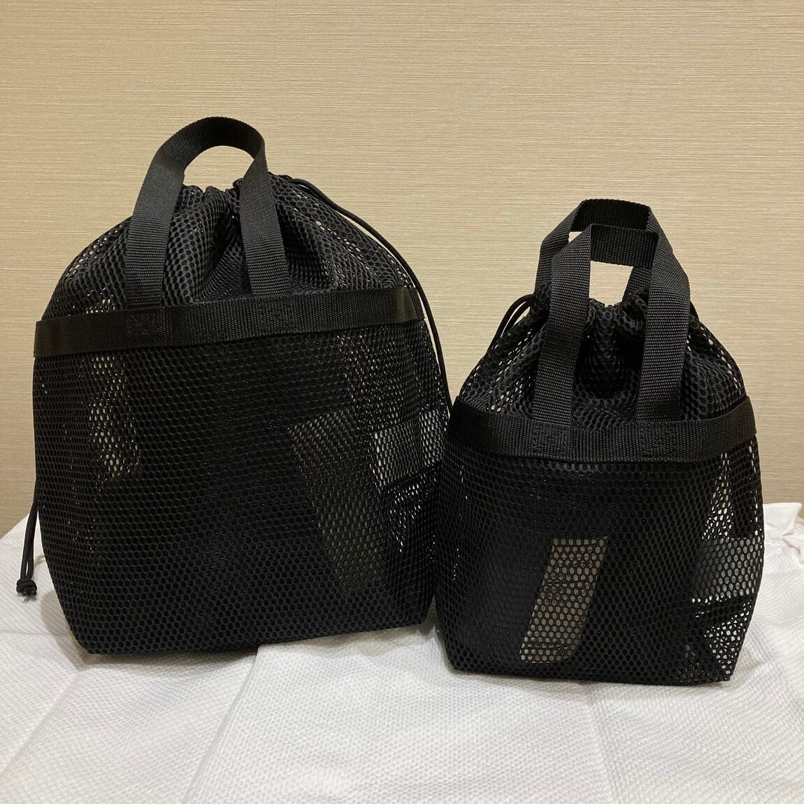 持ち手付き巾着