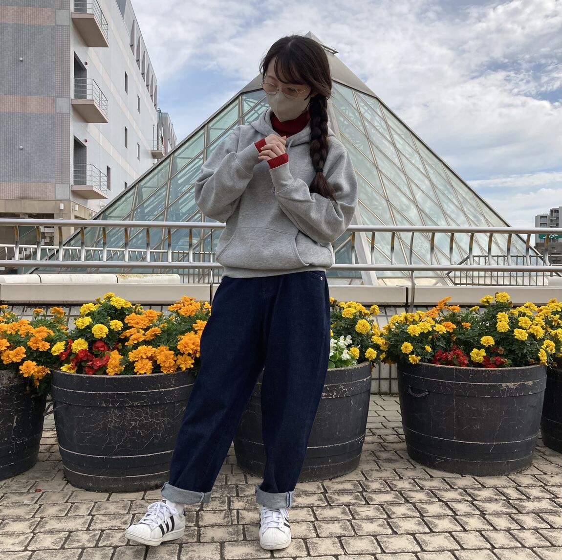 リブタートルネックセーター