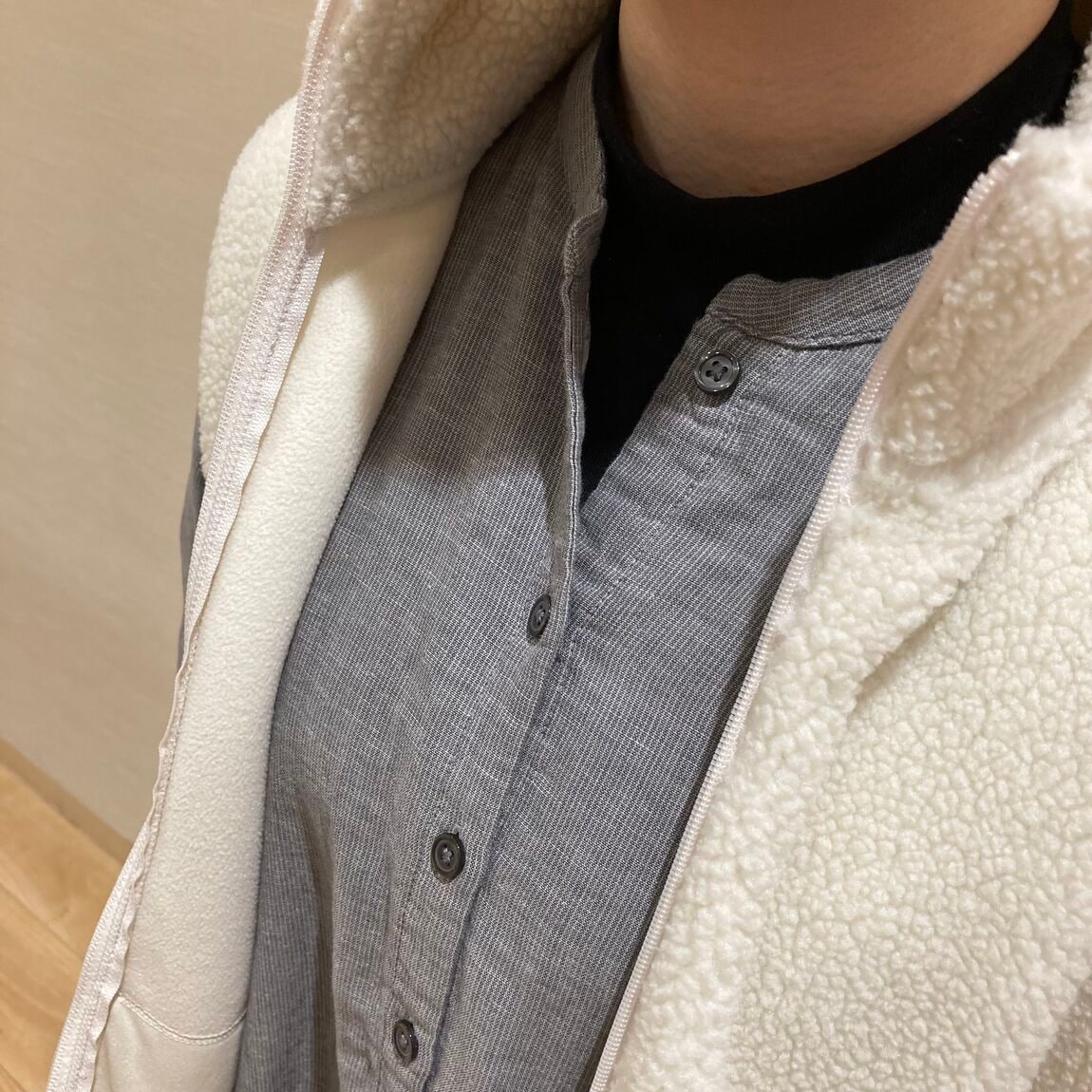 婦人　カポック混二重ガーゼ長袖ワンピース