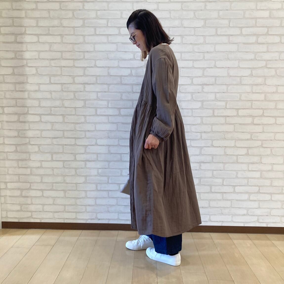 泉中央セルバふんわりしぼガーゼロングカーディガン