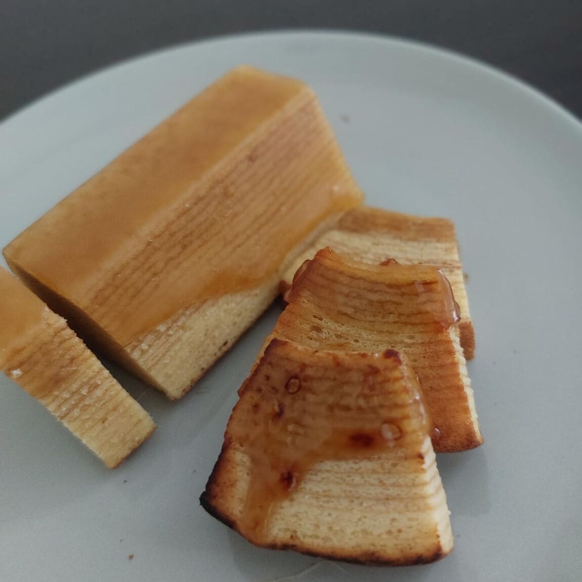 焼いたみたらし団子風バウムの写真