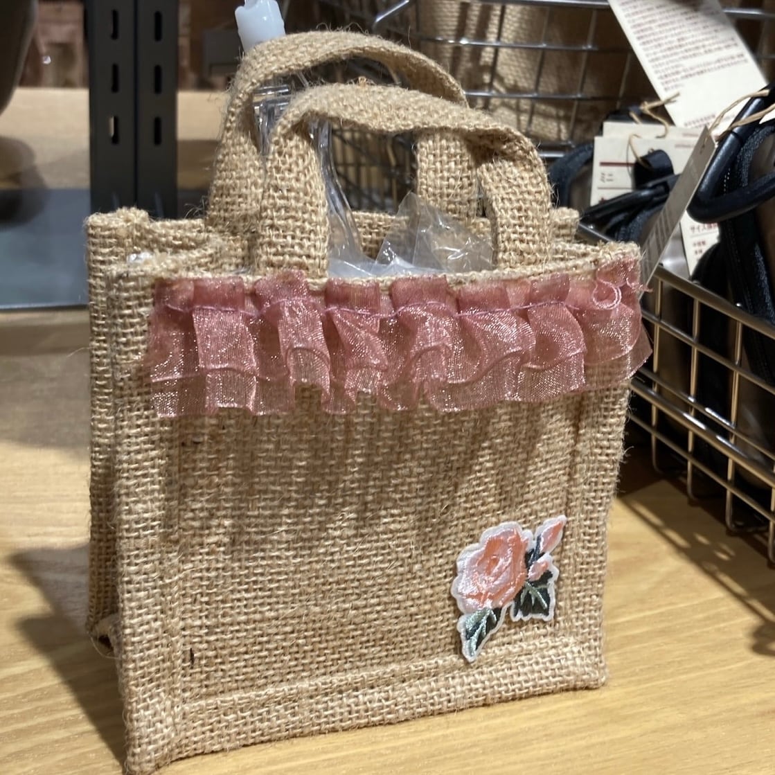 ジュートバッグアレンジ　リボン