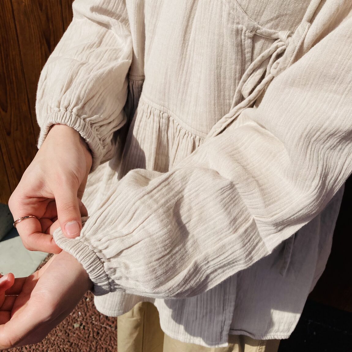 楊柳ガーゼコーデ