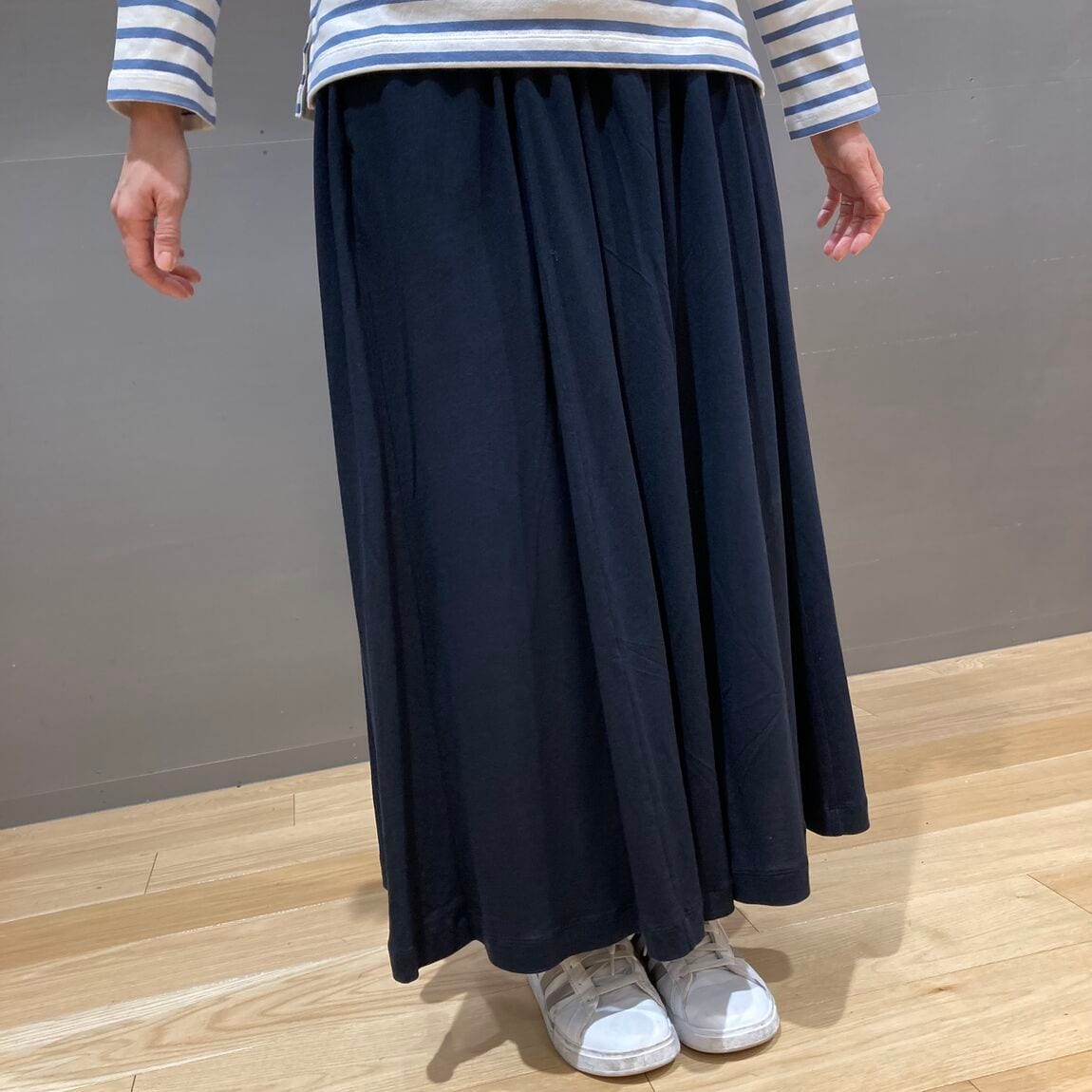 婦人なめらか天竺編みギャザースカート