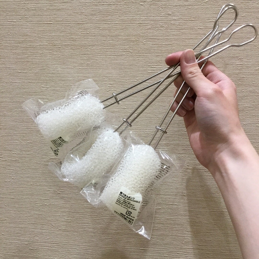 【イオンモール木曽川　】隅々まですっきり！柄つきスポンジ