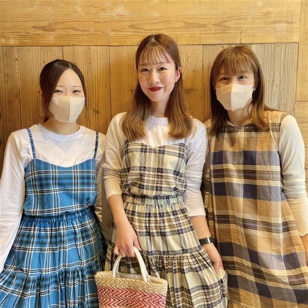 マドラスチェックを着た写真
