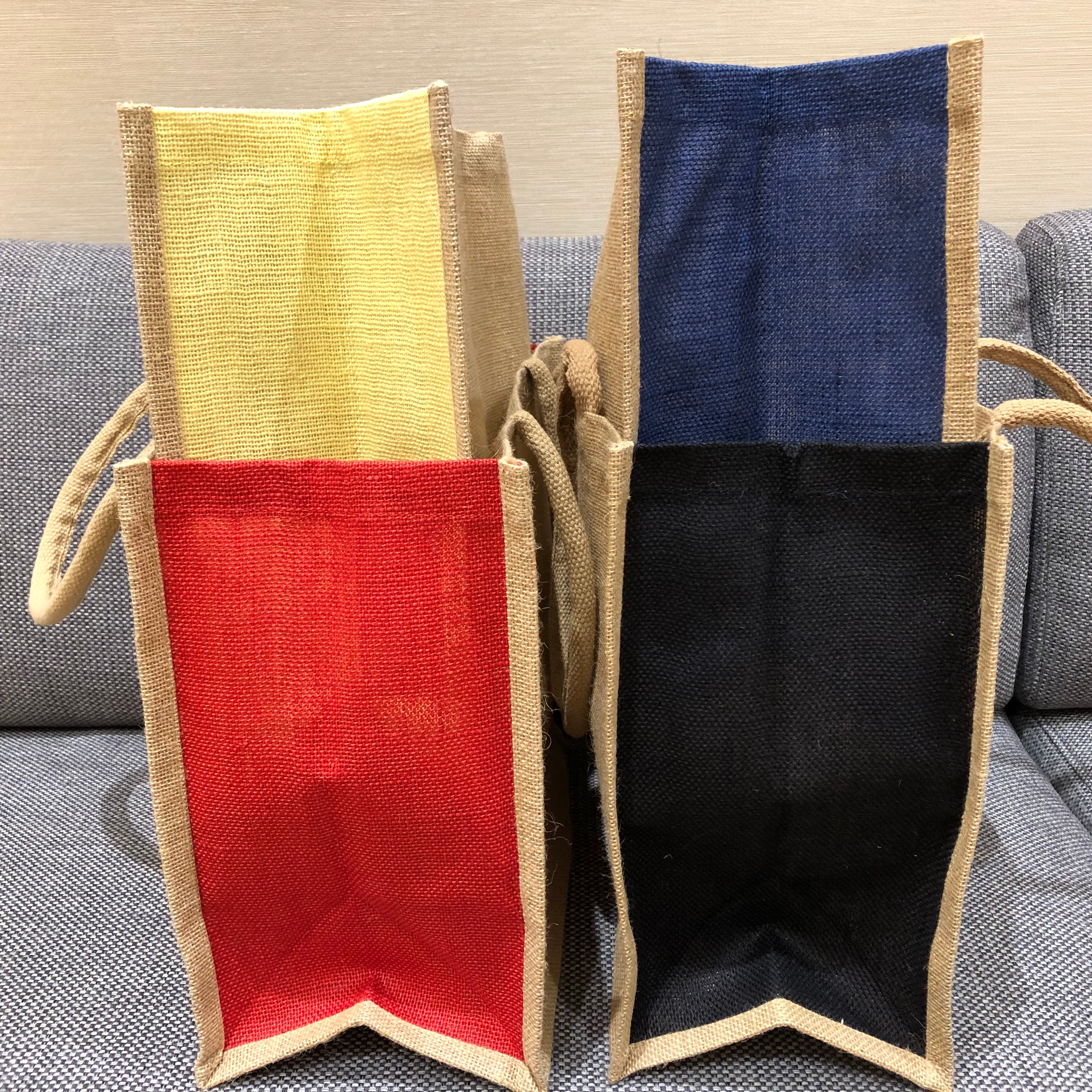 ジュートマイバッグ色付き