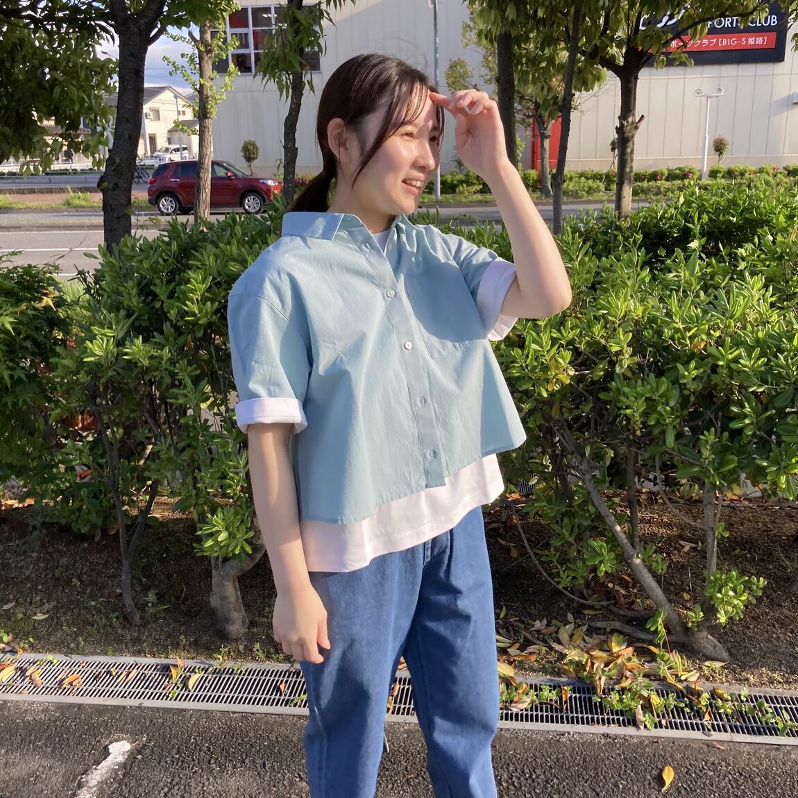デニムイージーパンツ