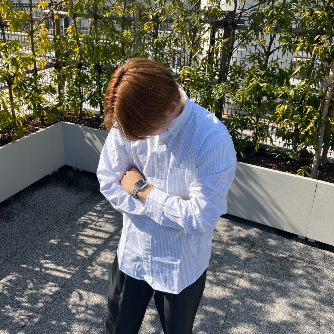 洗いざらしオックスシャツ