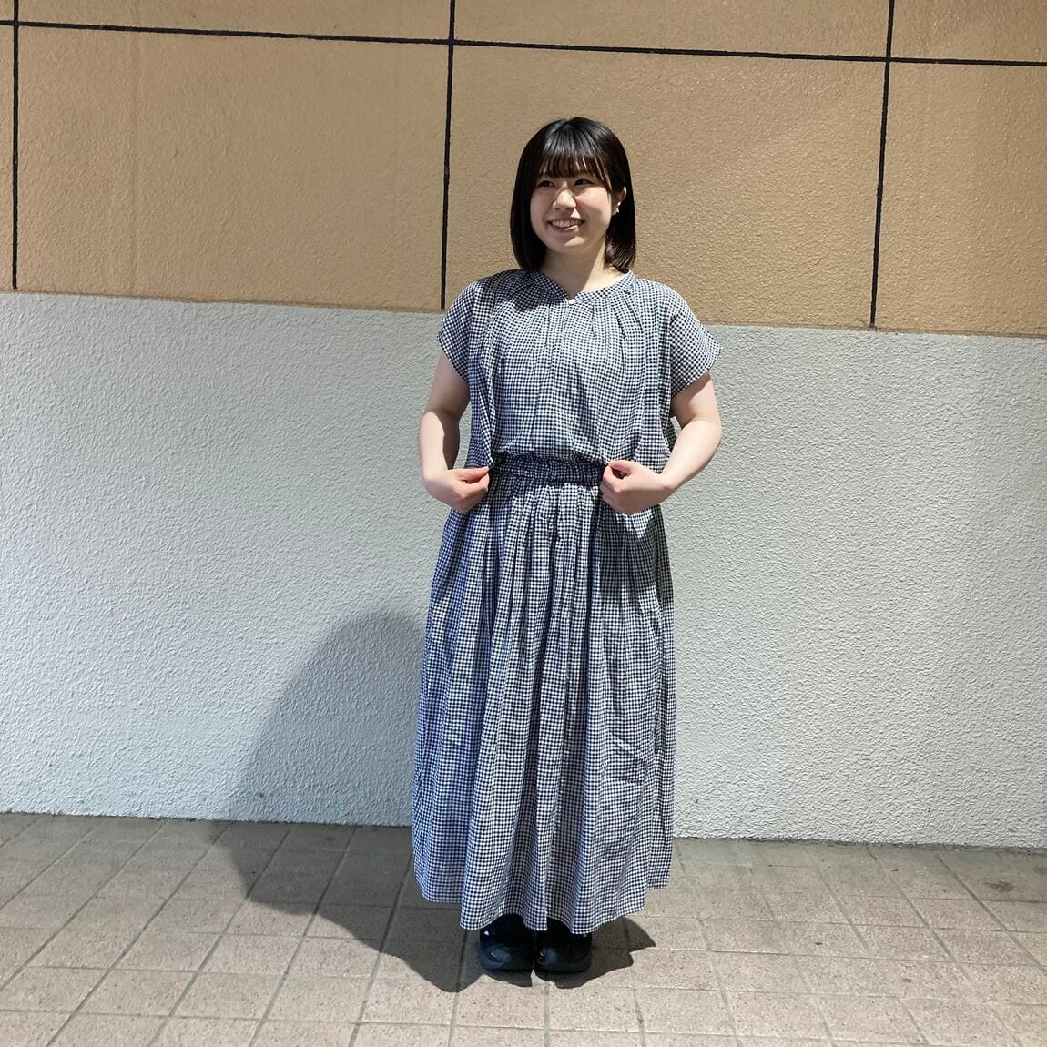 婦人強撚ギャザースカート