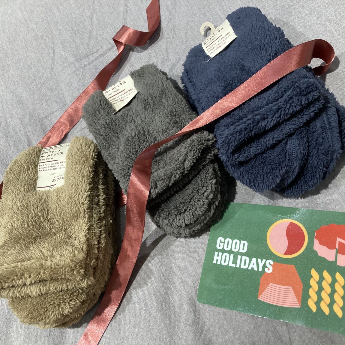 【アル・プラザ草津】ボアフリースルームソックス紳士3色紹介