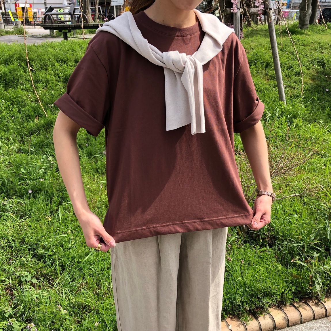 ゆったりとしたシルエット