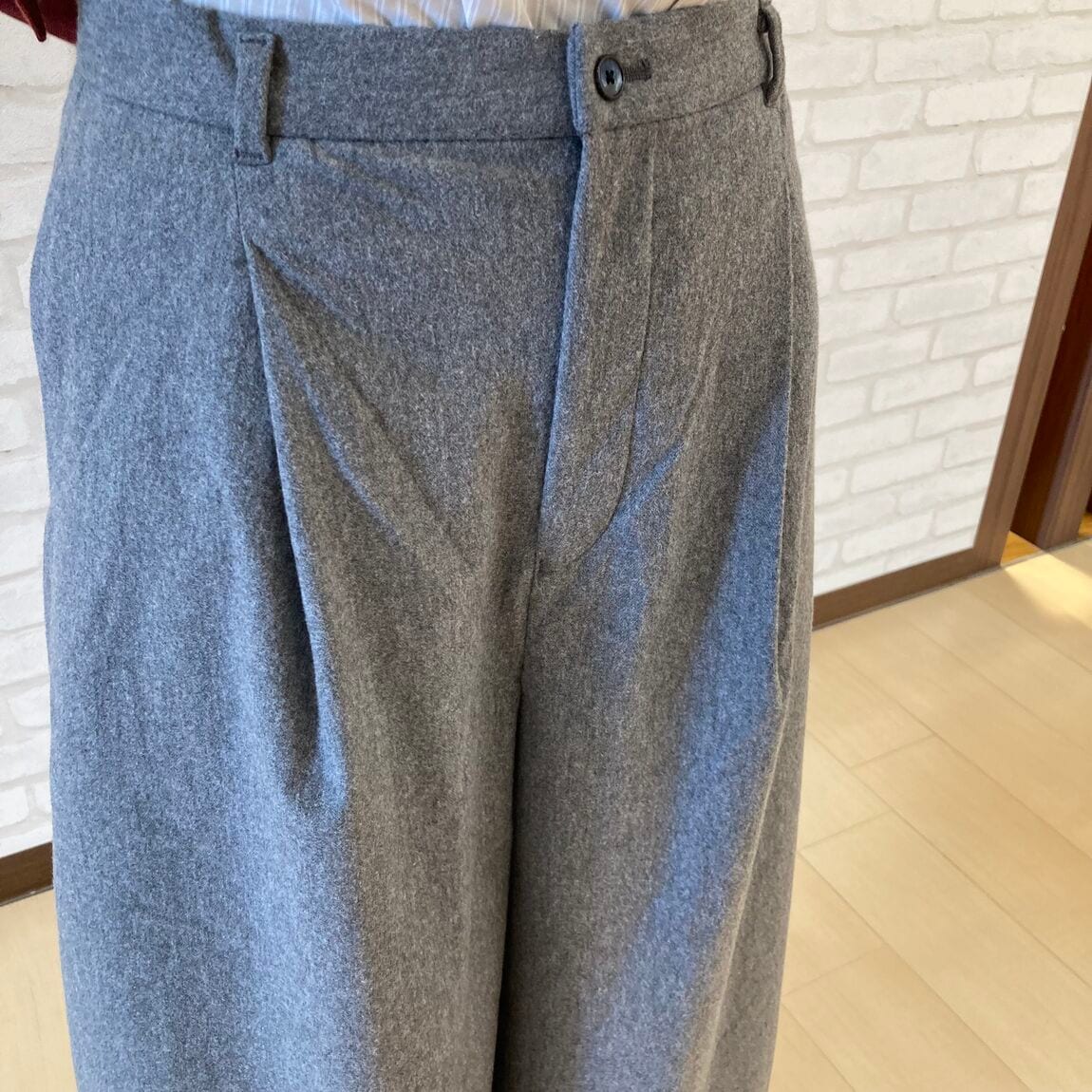 【泉中央セルバ】起毛クロップドパンツ