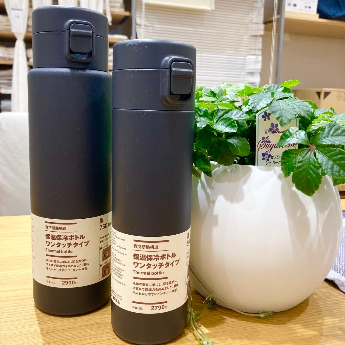 真空断熱構造　保温保冷ボトル　ワンタッチタイプ