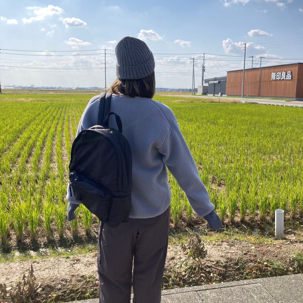 ボアフリースジャケット後ろ