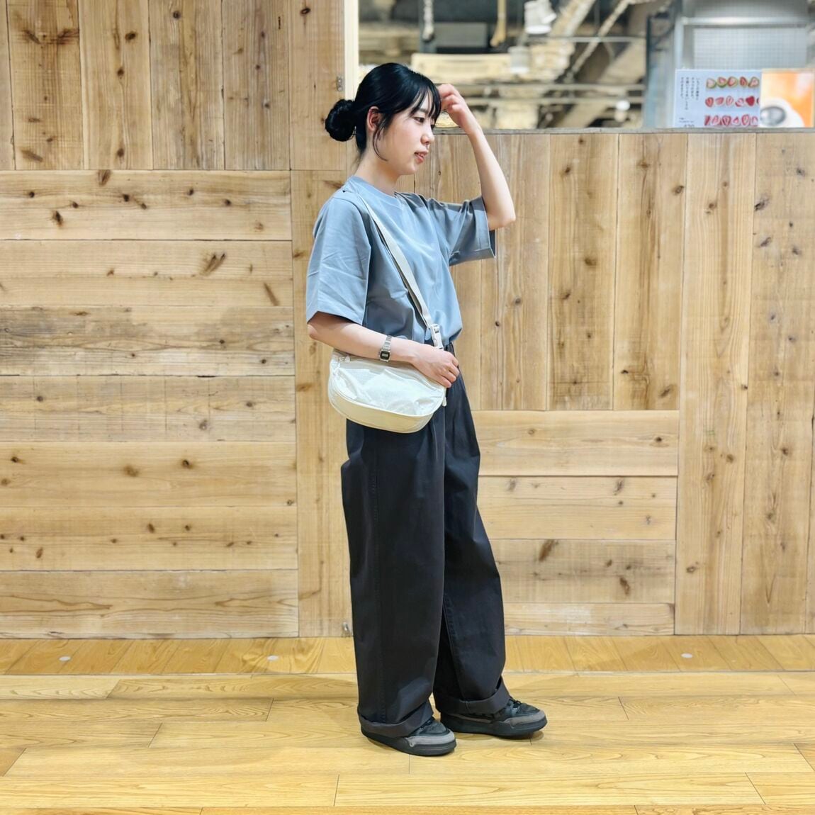 婦人涼感ワイドTシャツの着用画像