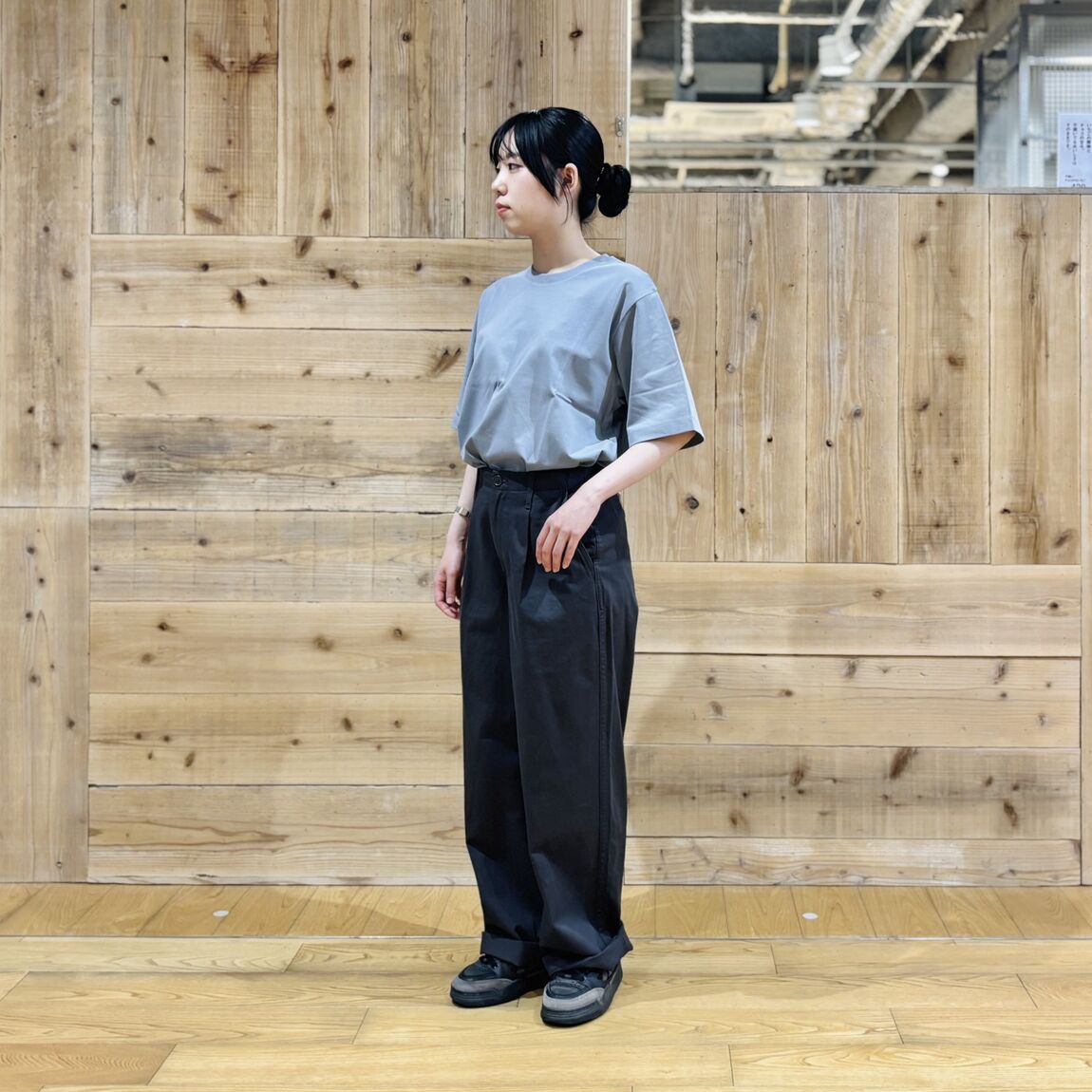 婦人涼感ワイドTシャツの着用画像