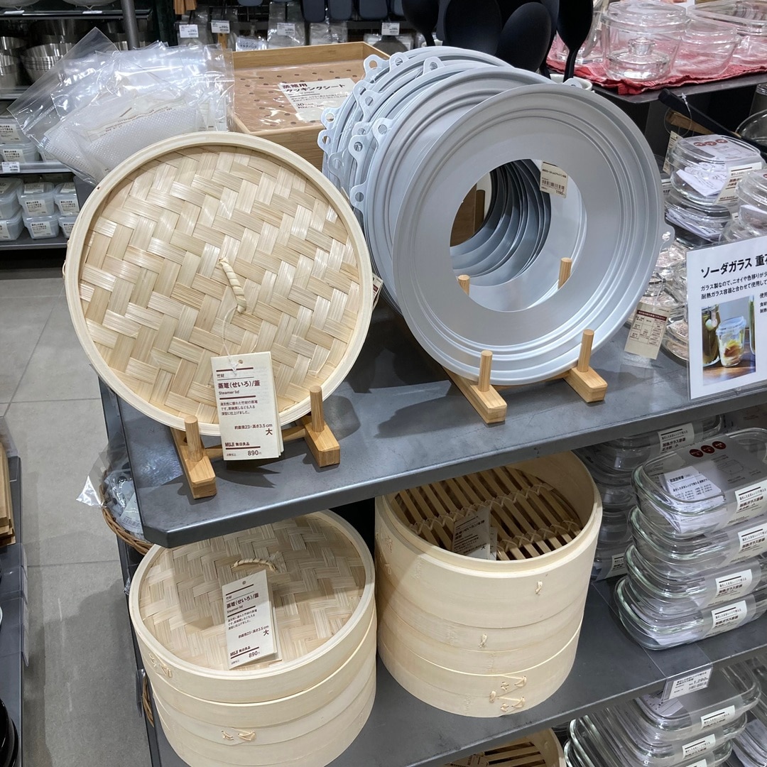 店内キッチン用品売り場の蒸篭コーナー